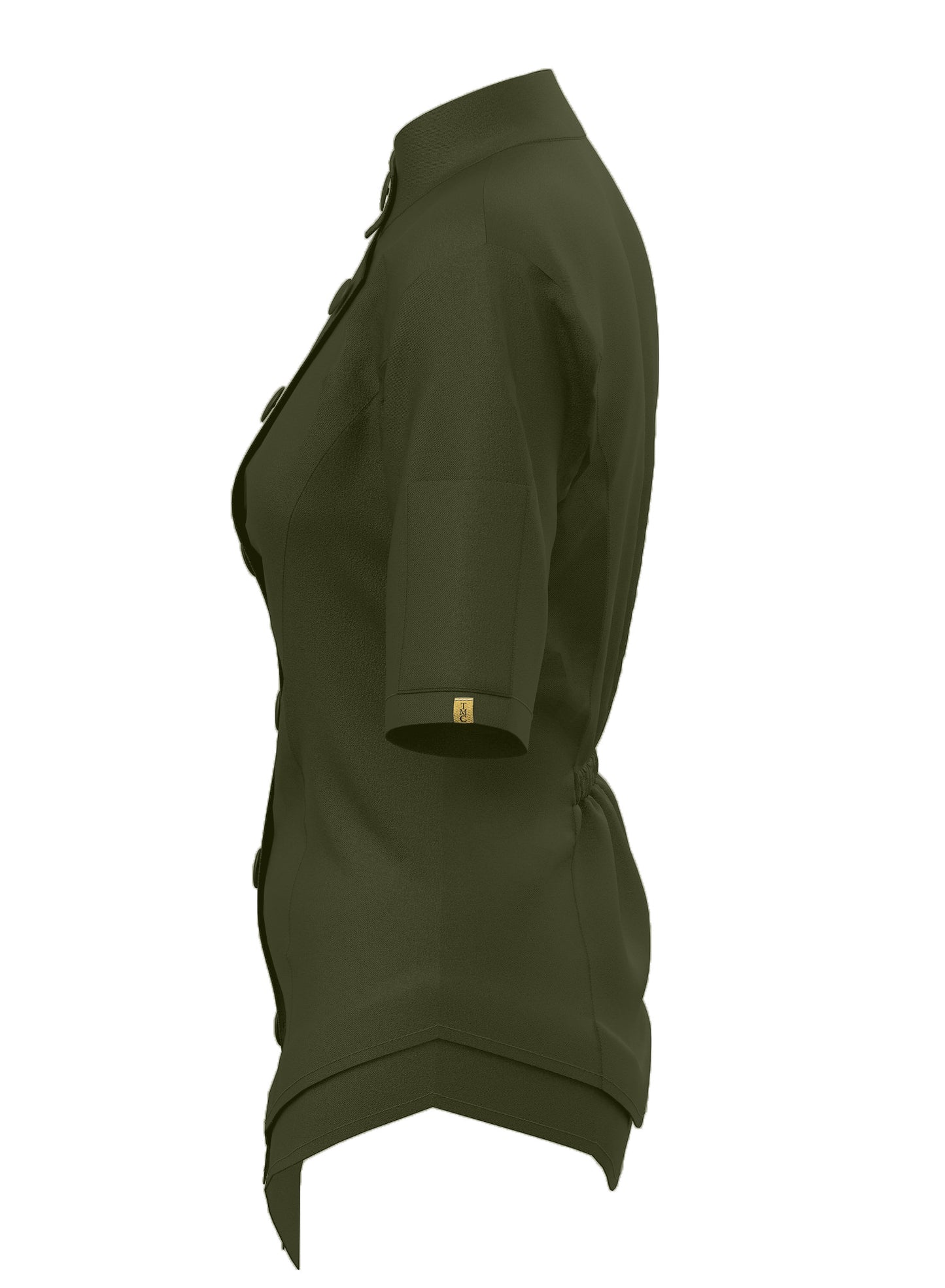Olive chef jacket for women – themodernculinarian