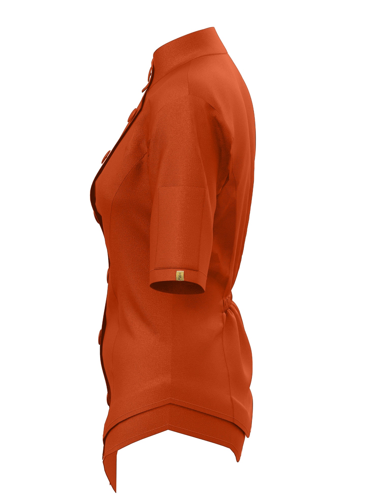 Stylish Persimmon chef jacket for women – themodernculinarian