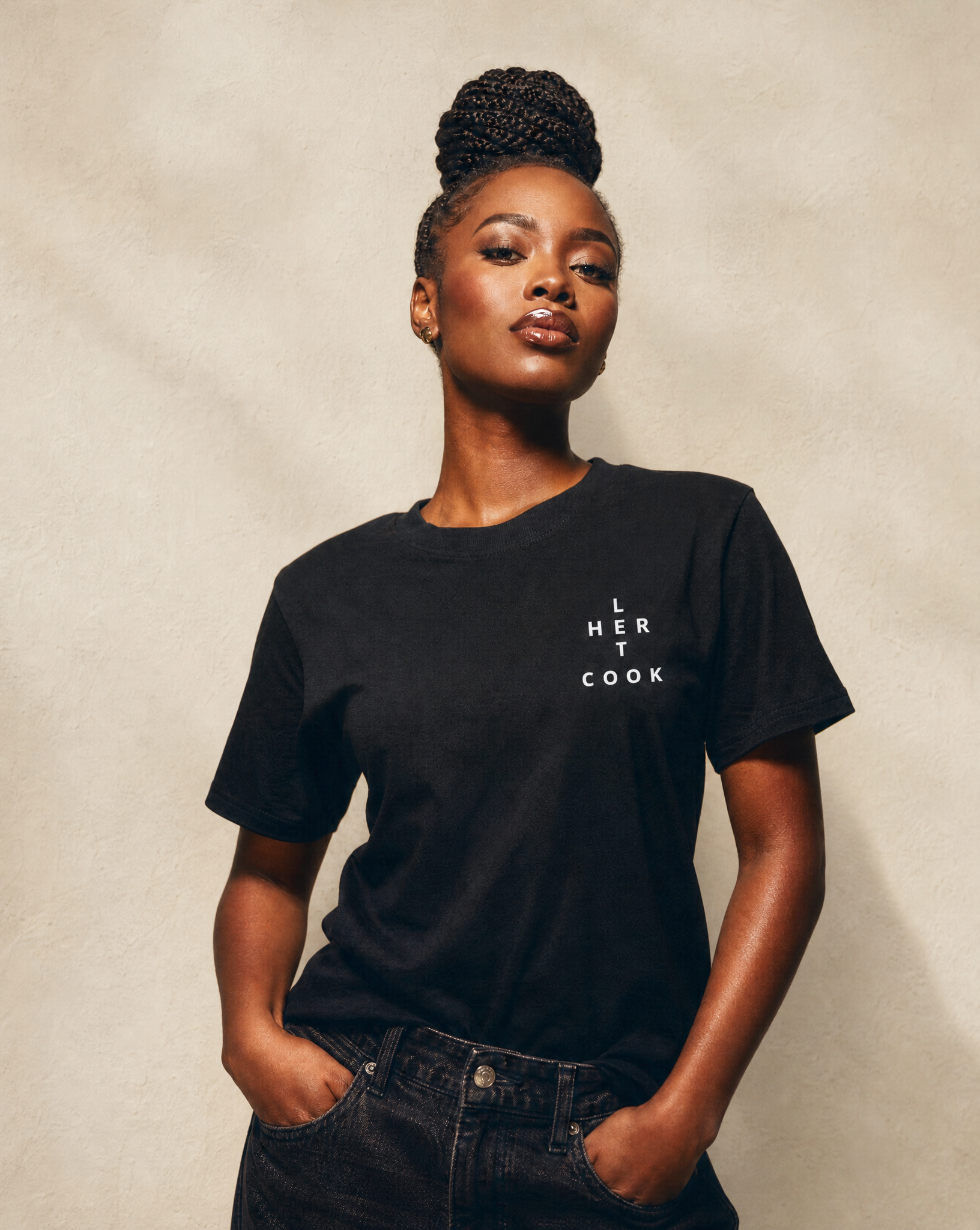 Let_Her_Cook_ tshirt for women