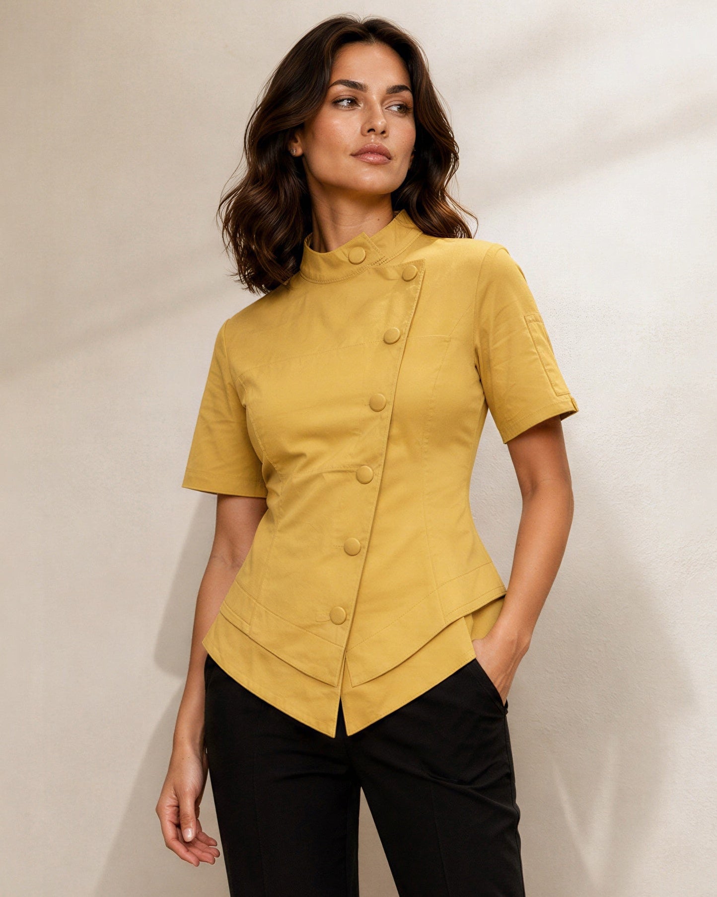 Mustard - Signature short sleeve chef coat
