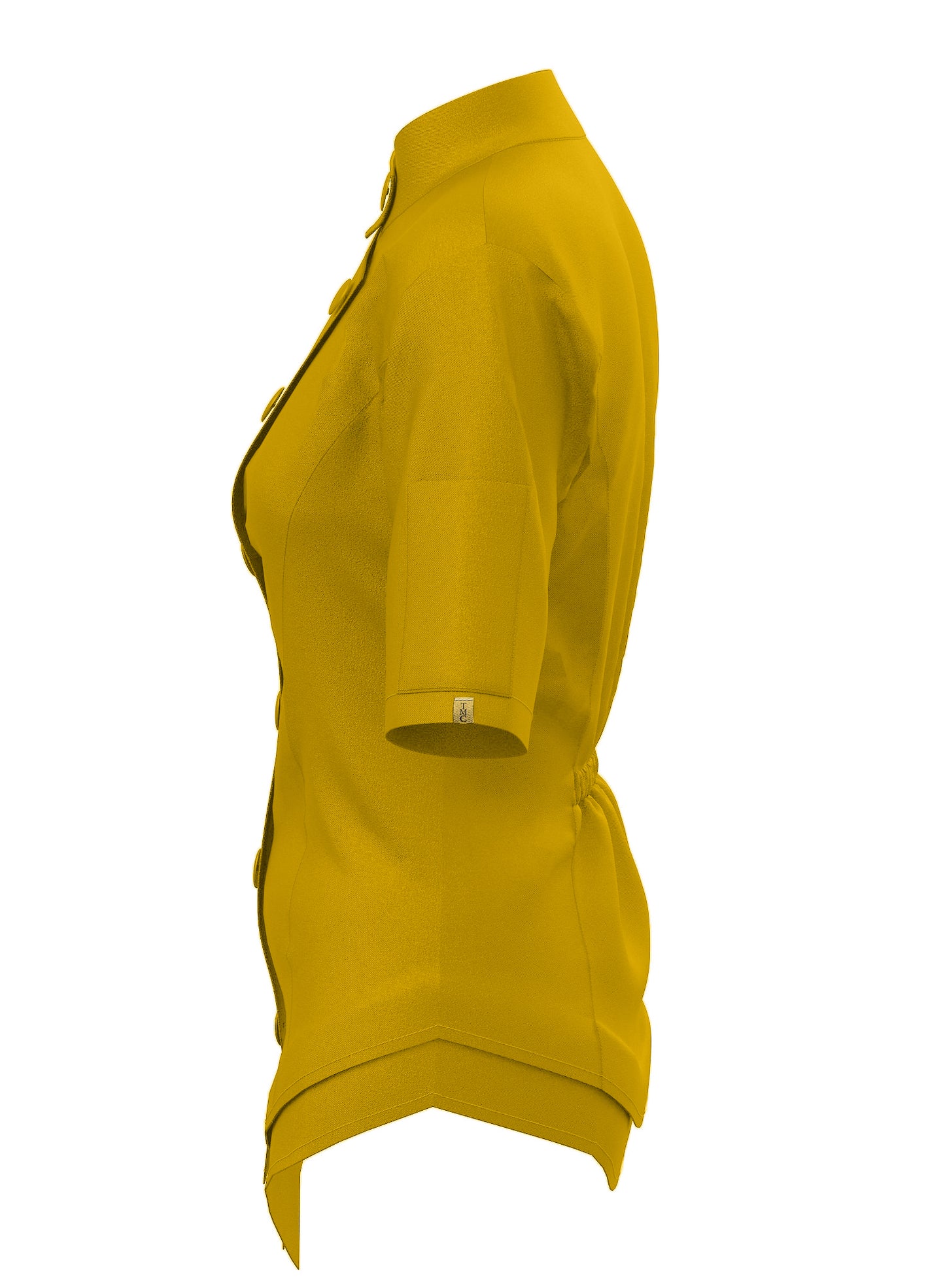 Stylish Mustard chef jacket for women – themodernculinarian